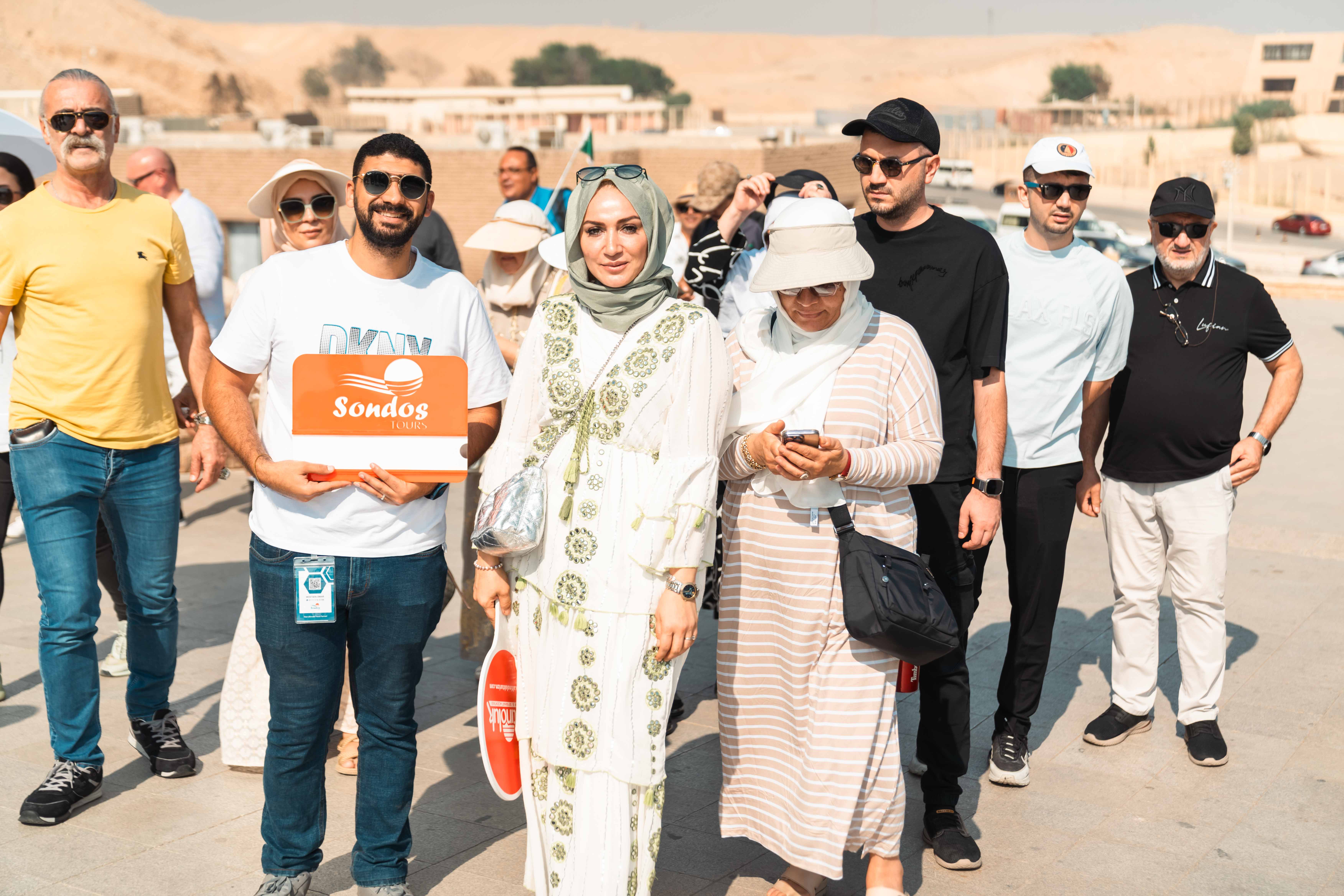 Sondos Tours group at the Pyramids of Giza