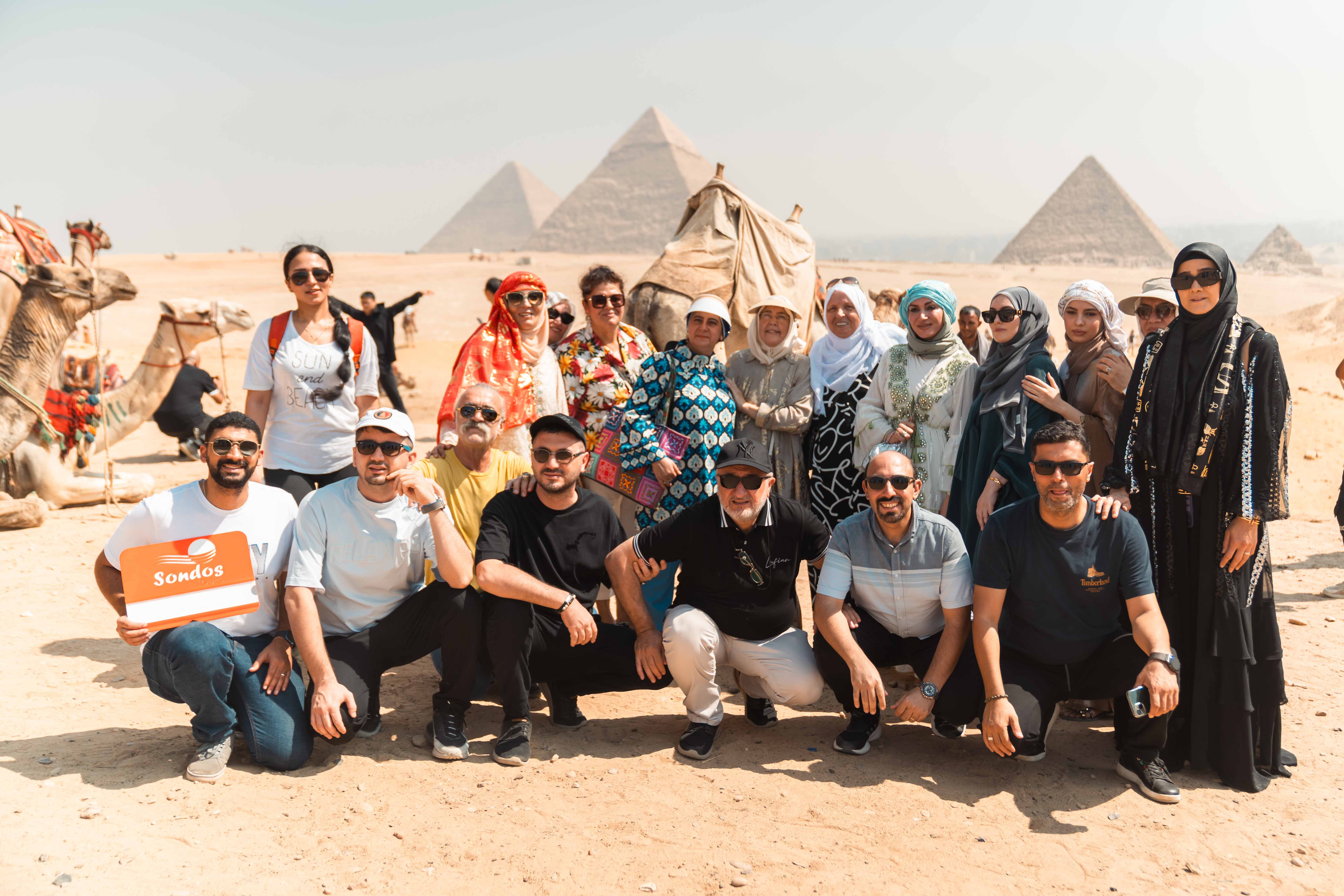 Sondos Tours group at the Pyramids of Giza